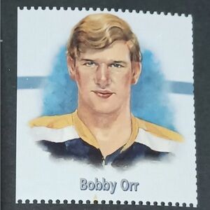 Bobby Orr 2000 25th Anniversary Boston Bruins Hockey Stamp Card
